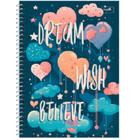 Caderno Capa Dura Espiral - Dream It - 1 Mat c/Adesivos - TROPPO