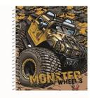 Caderno Capa Dura Espiral - MonsterWheel 1 Mat - c/Adesivos