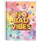 Caderno Capa Dura Espiral - Rosa Chic - 15 Mat c/Adesivos - TROPPO