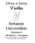 Caderno Cifras e Solos Violão Sertanejo Universitário Vol4