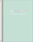 Caderno Colegial 1 Mat. Happy Verde 80fls Espiral Capa Plastica Tilibra