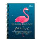 Caderno Colegial 1 matéria Tilibra Aloha flamingo brilho