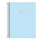 Caderno Colegial Tilibra Happy 160 Folhas Azul