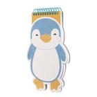 Caderno com 40 folhas em formato de pinguim cor azul