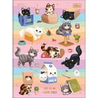 Caderno Costurado Tilibra Universitário  Capa Dura Purrfect Cats 80 Folhas - Embalagem com 5 Unidades (Sortido)