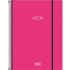 Caderno de 01 materia 80f neon rosa