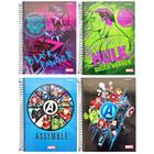 caderno de 20 materias avengers 320 folhas capa dura jandaia disney