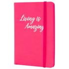 Caderno de Anotações Maxprint Max Neon, Living is Amazing Rosa - 721911