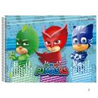 Caderno De Desenho Cd Espiral Adesivado 60fls Pj Masks Sortidas