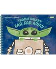 Caderno de desenho Jandaia star wars Grogu 275x200mm 80fls