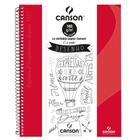 Caderno Desenho Canson Expressão e Arte Espiral Capa Dura 140 g S/P A4 40 Fls Vermelho 71406819BR