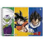 Caderno desenho espiral capa dura 60 folhas Dragon Ball Z Animativa