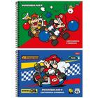 Caderno Desenho Univ Capa Dura Super Mario Bros 80Fls