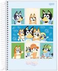 Caderno Escolar 1 Matéria 80fls Bluey X Com Adesivos Jandaia