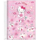 Caderno espiral 1/4 capa dura 80 folhas Hello Kitty Jandaia