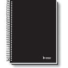 Caderno Espiral 1/4 Capa Dura Neutro Preto 48 Folhas