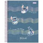 Caderno Espiral Capa Dura Colegial 1 Matéria Stitch 80 Folhas Foroni 3304