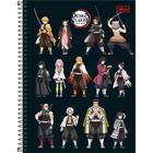 Caderno Espiral Capa Dura Demon Slayer 160 Folhas Tilibra