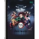 Caderno Espiral Capa Dura Demon Slayer 80 Folhas Tilibra