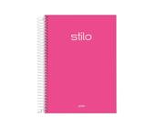 Caderno Espiral Capa Dura Jandaia Pink Neon 1 Matéria 80 Fls