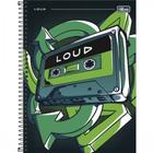 Caderno Espiral Capa Dura Universitário 1 Matéria LOUD 80 Folhas