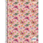 Caderno Espiral Capa Dura Universitário 10 Matérias Pepper Feminino 160 Folhas