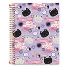 Caderno Espiral Capa Dura Universitário Cute Cat 240 Folhas 15 Matérias CARDESIL