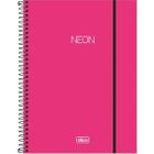 Caderno Espiral Capa Plástica 1 Matéria Neon Lilás Tilibra - Geral