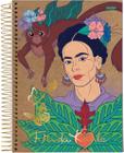 Caderno Espiral Frida Kahlo Marrom Jandaia 10 Mat 160 Fls