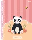 Caderno Espiral Grande Universitário Ursinho Panda My Friend 10 Matérias 160 Folhas Capa Dura Animativa