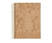 Caderno Espiral Kraft Gold Ondas Jandaia 1 Matéria 80 Fls