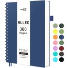 Caderno espiral RETTACY A5 College Ruled 300 páginas azul marinho