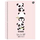 Caderno Espiral Universitário Ursinho Panda My Friend 15 Matérias 240 Folhas Capa Dura Animativa