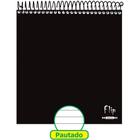 Caderno FLIP Capa Dura Neutro Preto Vertical 80 Folhas Pacote com 4 - Tamoio