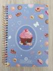 Caderno Foroni pequeno cupcake espiral 80 folhas