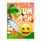 Caderno Hello Summer Emoji 96 Folhas Brochura - Foroni - Macrozão