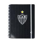 Caderno Inteligente Atlético Mineiro Galo Preto Tamanho Grande de Disco Times Ci 80 Folhas Removíveis