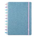 Caderno Inteligente Gd 80 Folhas 90g Glitter Ocean Blue