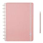 Caderno Inteligente Grande Rose Pastel 80 Folhas