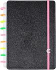 Caderno inteligente lets glitter neon black - grande