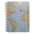 Caderno Inteligente Mapa Mundi Azul By Gocase Grande