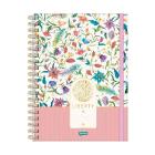 Caderno Inteligente Universitário 1 Matéria Liberty Floral 80 Folhas Jandaia 5697