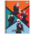 Caderno Jujutsu Kaisen Anime Espiral 1 Matéria 80F Escolar