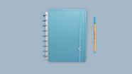 Caderno medio all blue caderno inteligente