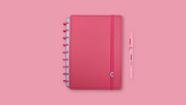 Caderno medio all pink caderno inteligente