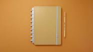 Caderno medio laranja pastel caderno inteligente