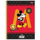 Caderno Mickey Mouse Disney Espiral 1 Matéria 80F Escolar