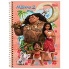 Caderno Moana Capa Dura Espiral 80F 1 Matéria Escolar