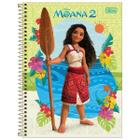 Caderno Moana Capa Dura Espiral 80F 1 Matéria Escolar