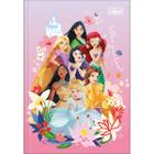 Caderno Pequeno Brochura 1/4 Princesas 80 Folhas Capa Dura Costurado Tilibra Personagens Desenho